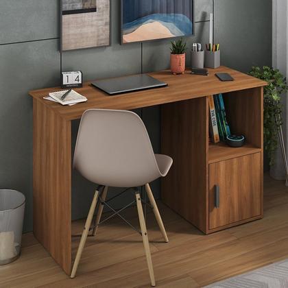 Imagem de Kit 2 Peças com Escrivaninha e Estante para Livros Marsala Espresso Móveis