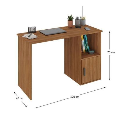 Imagem de Kit 2 Peças com Escrivaninha e Estante para Livros Marsala Espresso Móveis