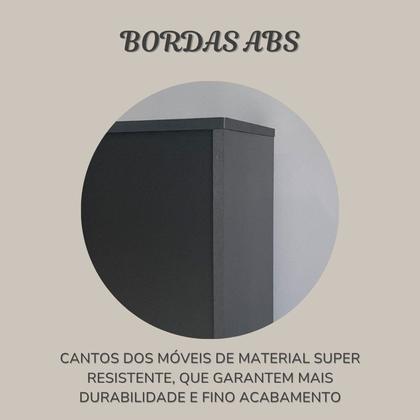 Imagem de Kit 2 Peças com Escrivaninha em L 8 Nichos e Gaveteiro Bit Organizador 4 Gavetas com Chave