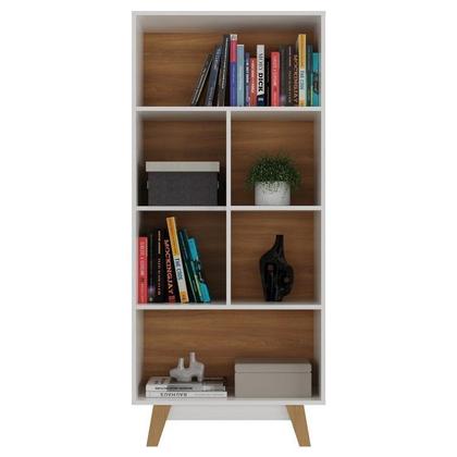 Imagem de Kit 2 Peças com Escrivaninha em L e Estante 1 Porta Retrô