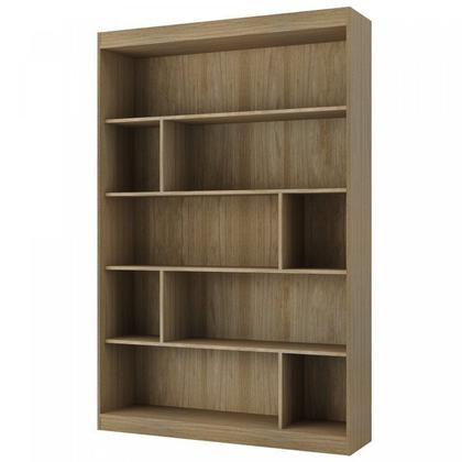 Imagem de Kit 2 Peças com Escrivaninha em L e Estante para Livros Andorra Espresso Móveis