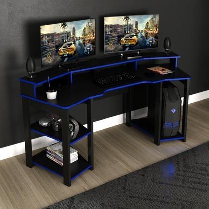 Imagem de Kit 2 Peças com Mesa Gamer ME4167 com Cadeira de Escritório Diretor Tela Mesh