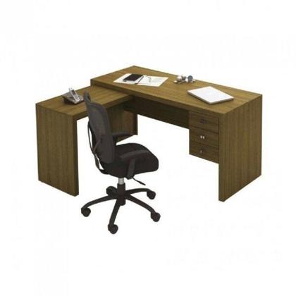 Imagem de Kit 2 Peças com Mesa para Escritório em L e Estante Livreiro