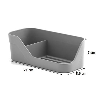 Imagem de Kit 2 Peças Cozinha Lixeira 2,5 Litros Organizador Porta Detergente Pia Trium - Ou
