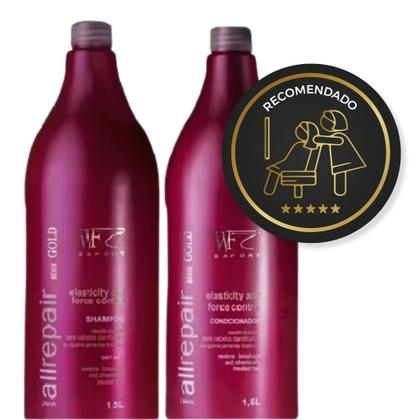 Imagem de Kit 2 Peças Hidratação Cabelos Com Química e Progressiva Alisamento  Relaxamento  All Repair WF   3L