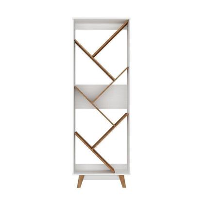 Imagem de Kit 2 Peças para Escritório com Escrivaninha em L e Estante Multiuso para Livros