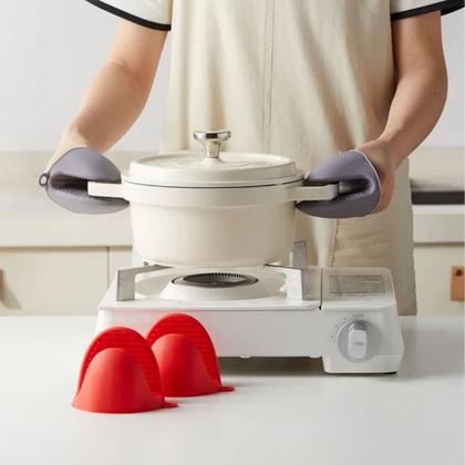 Imagem de Kit 2 Pegador De Silicone Fornos Luva Térmica para Panelas proteção resistente