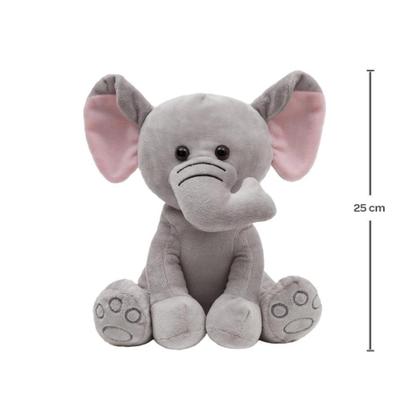 Imagem de Kit 2 Pelúcias Infantil Bebe Ursinho Grande 25 Cm Safari