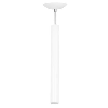 Imagem de Kit 2 Pendente Tubo Cilindro Branco 50Cm + Led 3k