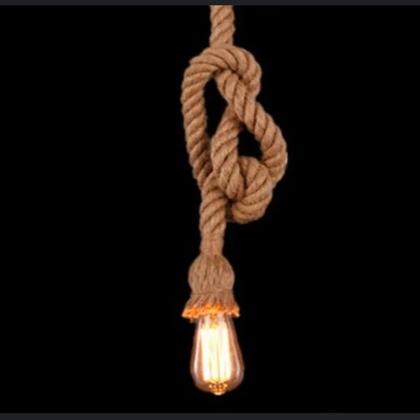 Imagem de Kit 2 Pendentes Corda Rústicos 1 Metro Sisal Moderno