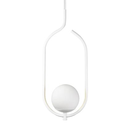 Imagem de Kit 2  Pendentes Lustres On Clip BRANCO globo de vidro Branco