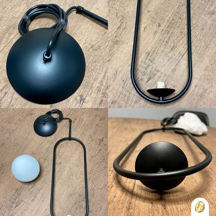 Imagem de Kit 2 Pendentes Pendulo Com Globo De Vidro Moderno 1xG9 778/1