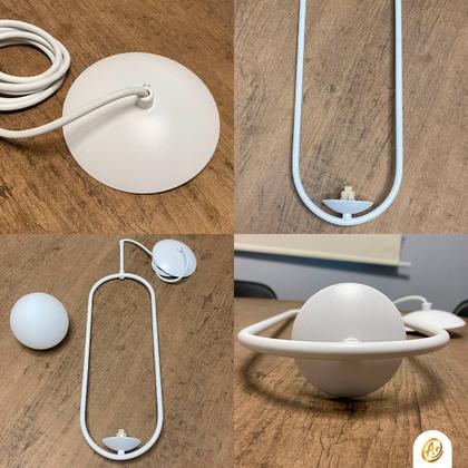 Imagem de Kit 2 Pendentes Pendulo Com Globo De Vidro Moderno 1xG9 778/1