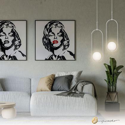 Imagem de Kit 2 Pendentes Pendulo Com Globo De Vidro Moderno 1xG9 778/1