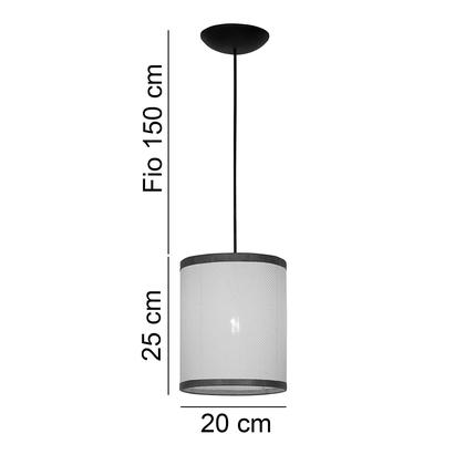 Imagem de Kit 2 Pendentes Tela Sintética Modernos Para Cozinha E Sala