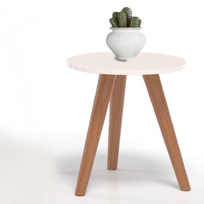 Imagem de Kit 2 Pequena Tabriz Apoio Cabeceira Dupla Mesa Canto Branco