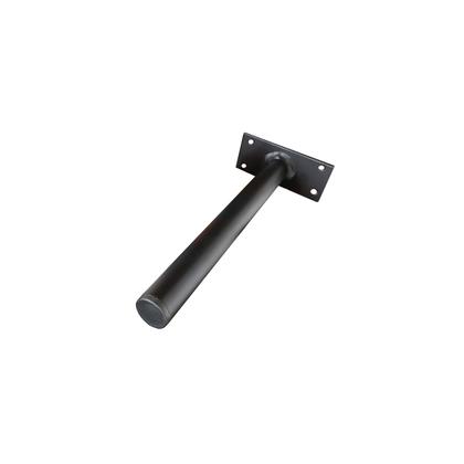 Imagem de KIT 2 Pés de Metal 18cm Preto Multiuso Para Armário Mesas de Cabeceiras e Camas