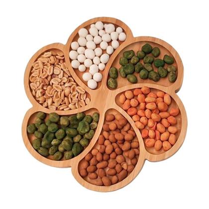 Imagem de Kit 2 Petisqueiras Bambu Mdf Gamela Bandeja Tábua Petiscos