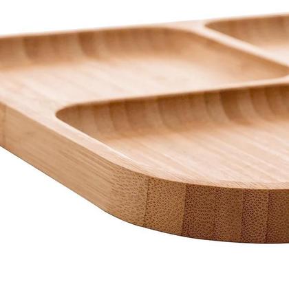 Imagem de Kit 2 Petisqueiras Retangular Bambu 33Cm Class Home