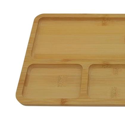 Imagem de Kit 2 Petisqueiras Retangular Bambu 33Cm Class Home