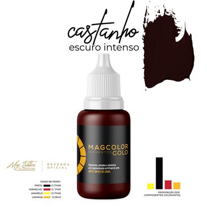 Imagem de Kit 2 Pigmentos Micropigmentação Mag Color Gold Castanho 5ml