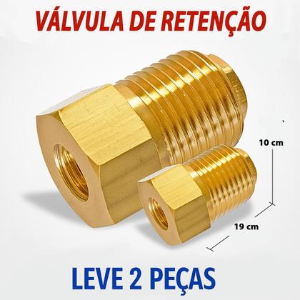 Imagem de Kit 2 Pigtail P45 1mt + 2 Válvula De Retenção 1/2 Npt X 7/16