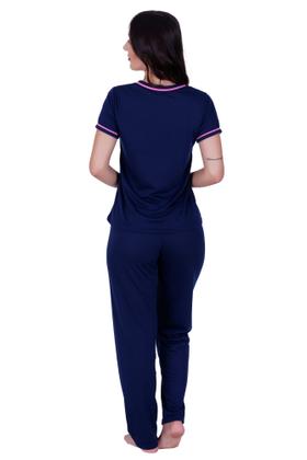 Imagem de Kit 2 Pijama Amamentação Botão Americano - c13 KIT 2 VANESSA PRETO MARINHO