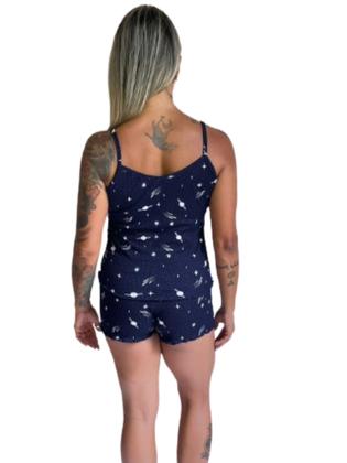 Imagem de Kit 2 Pijamas Curto Feminino Blusa e Short Doll Priscila
