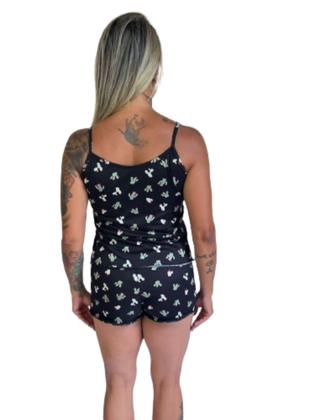 Imagem de Kit 2 Pijamas Curto Feminino Blusa e Short Doll Priscila