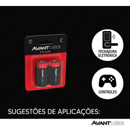 Imagem de Kit 2 Pilhas Alcalina Media C 1.5v Cod: 408080019 Avant Use