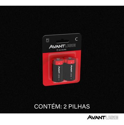 Imagem de Kit 2 Pilhas Alcalina Media C 1.5v Cod: 408080019 Avant Use