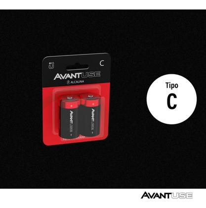 Imagem de Kit 2 Pilhas Alcalina Media C 1.5v Cod: 408080019 Avant Use