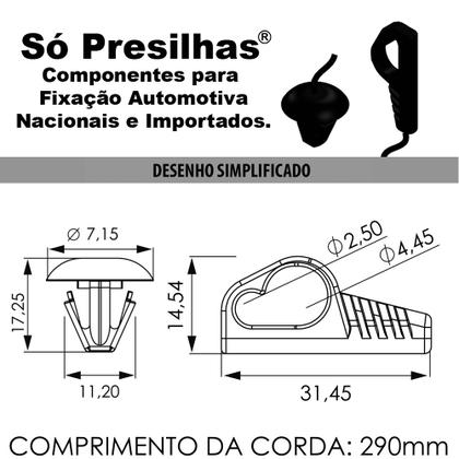 Imagem de Kit 2 Pinos Com Cordão Para Tampão Porta Malas Brava 2000 2001 2002 2003
