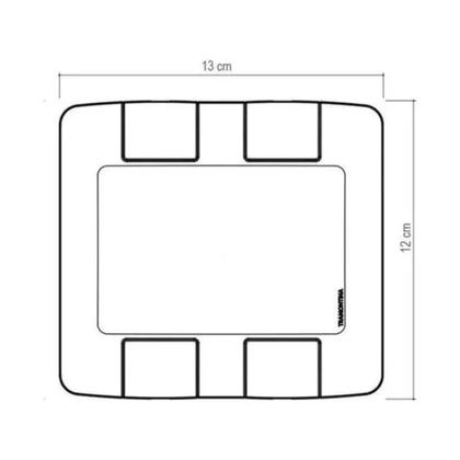 Imagem de Kit 2 Placa 2 Postos Tramontina 4x4 Em Termoplástico Aria Branca