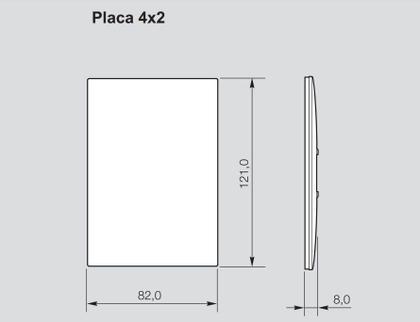 Imagem de KIT 2 Placa 4x2 Cega Preta 618500pt Legrand Pial Plus+