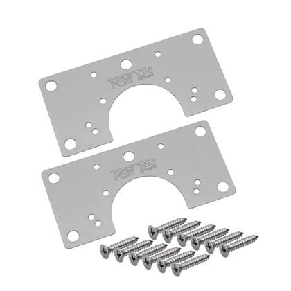 Imagem de Kit 2 Placa de Reparo Dobradica / Calco + Paraf