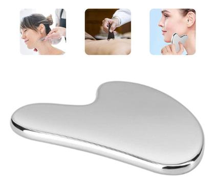 Imagem de Kit 2 Placas De Massagem Guasha Ferramenta D Raspagem De Aço