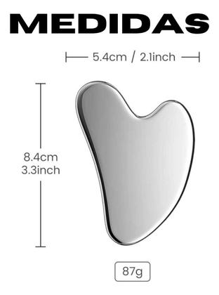 Imagem de Kit 2 Placas De Massagem Guasha Ferramenta D Raspagem De Aço