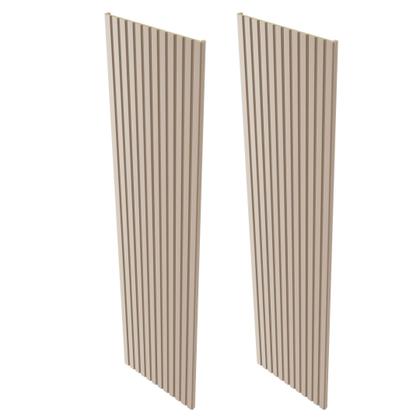 Imagem de Kit 2 Placas de Painel Ripado Milão 250cm x 58cm x 3,3mm (Rende 2,9m²) Ecorevest Bege