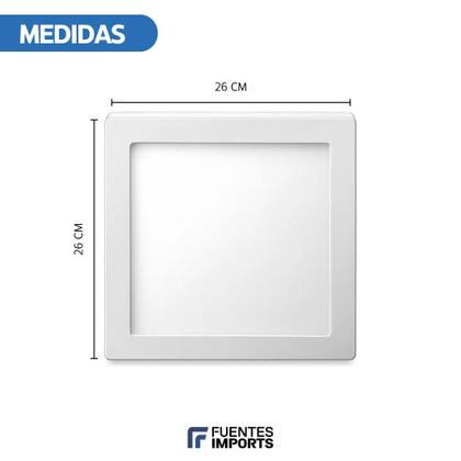 Imagem de Kit 2 Plafon Painel Quadrado Sobrepor Elgin 24w 6500k Bivolt