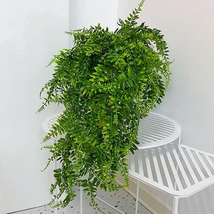 Imagem de Kit 2 Planta artificial pendentes suculenta verdinho 65cm