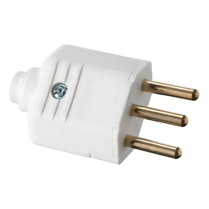 Imagem de Kit 2 plugue macho 10a 2p+t 180 250v margirius branco