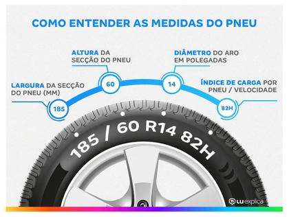 Imagem de Kit 2 Pneus 14” 185/60R14 Goodyear 82H Touring 