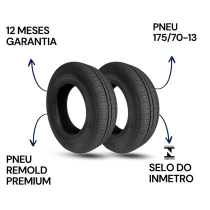 Imagem de Kit 2 Pneus 175/70-13 Aro 13 Para Uno e Gol