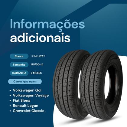 Imagem de Kit 2 Pneus Aro 14 175/70r14 Gp P400 84t Inmetro Longway