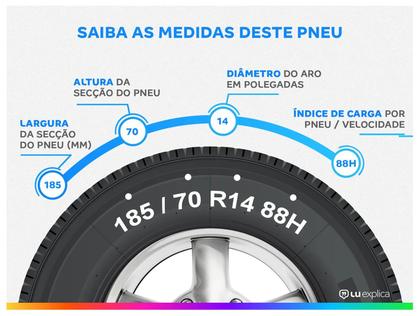 Imagem de Kit 2 Pneus14” 185/70R14 Goodyear 88H Maxlife 