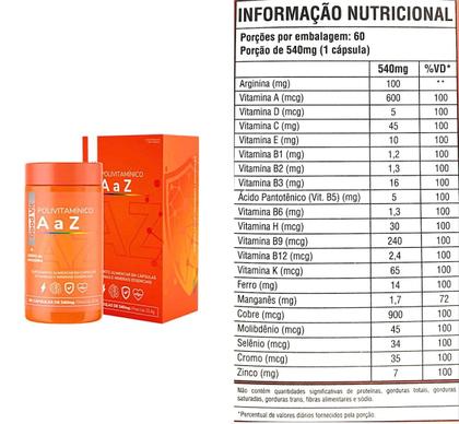 Imagem de Kit 2 Polivitamínico A A Z + 100mg Arginina 60 Caps Good Vit