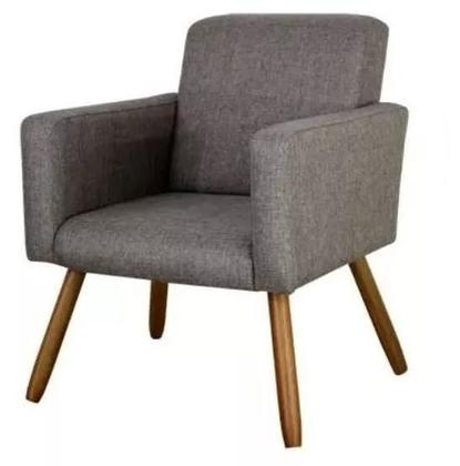 Imagem de Kit 2 Poltrona Cadeira Decorativa Sala Quarto Escritório Recepção Estar Linho Papirre Decor