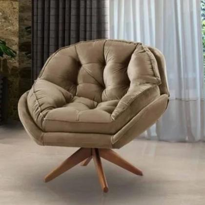 Imagem de Kit 2 Poltrona Decorativa Estofada Base Giratória Califórnia