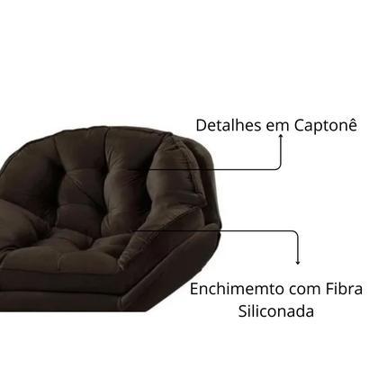 Imagem de Kit 2 Poltrona Decorativa Estofada Base Giratória Califórnia